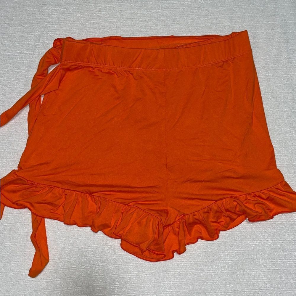 HALARA Orange Ruffle Wrap Skort - Picture 6 of 6